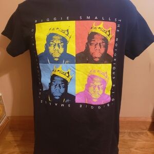 Y2k Biggie Smalls  Rapper Graphic T-Shirt Size Small The Notorious Big